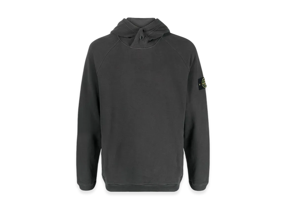 Stone Island 61051 Logo Pullover Hooded Sweatshirt - 22FW "Dark Grey"