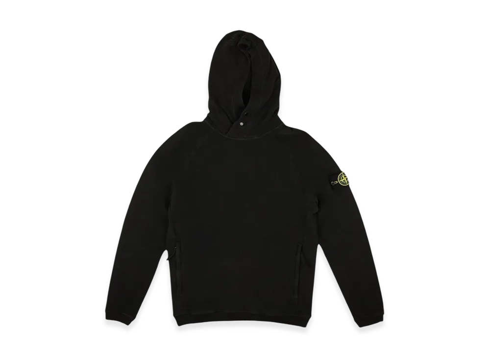 Stone Island 61051 Logo Pullover Hooded Sweatshirt - 22FW "Black"