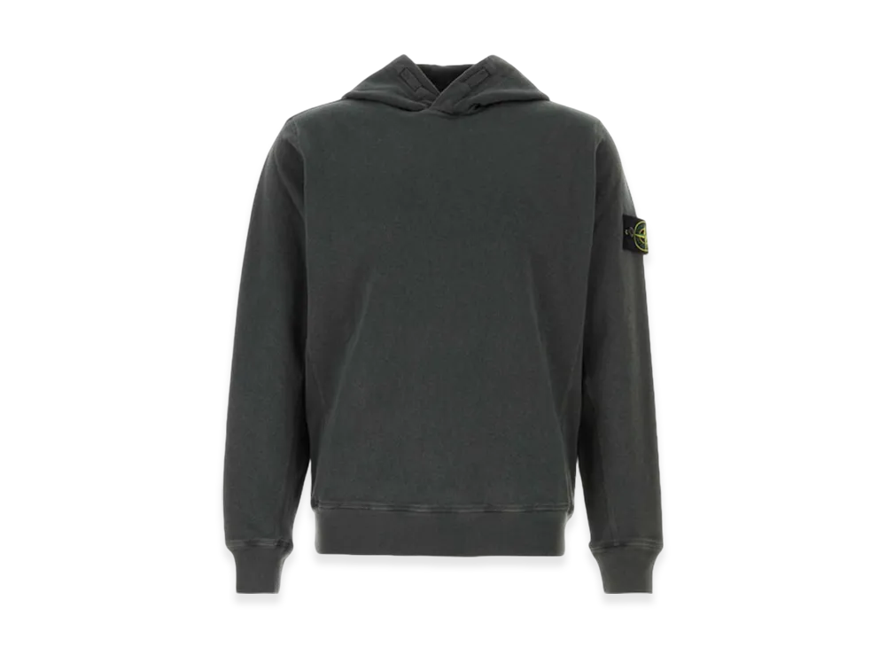 Stone Island 6100037 Malfile Fleece Old Effect Hooded Sweatshirt - 25SS "Steel Grey"