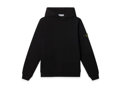 Stone Island 6100037 Malfile Fleece Old Effect Hooded Sweatshirt - 25SS "Black"