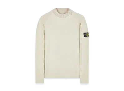 Stone Island 60954 Garmendt Dyed Gauzed Cotton Nylon Fleece Mock Turtleneck Sweatshirt - 23FW "Stucco"