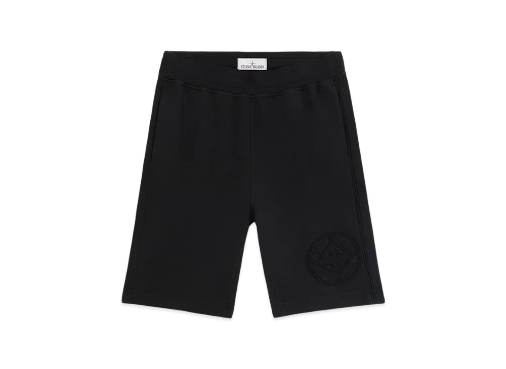 Stone Island 606M2 Heavy Cotton Jersey Relaxed Fit Bermuda Shorts - 24FW "Black"