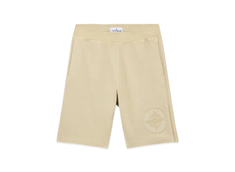 Stone Island 606M2 Heavy Cotton Jersey Relaxed Fit Bermuda Shorts - 24FW "Off White"