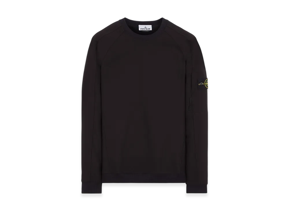 Stone Island 60653 Nylon Technical Fleece Crewneck Sweatshirt - 23SS "Black"