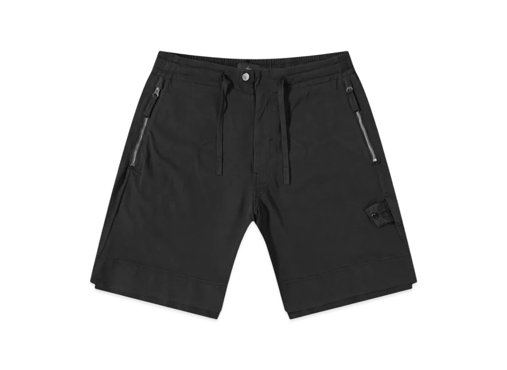 Stone Island 6042A Shadow Project Heavy Speckled Jersey Bermuda Shorts - 22SS "Black"