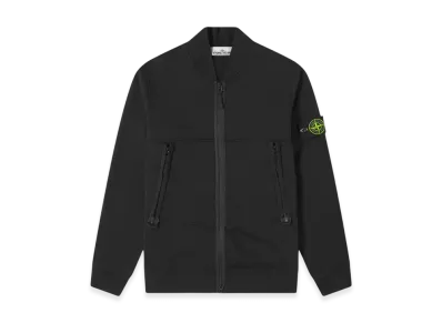 Stone Island 60351 Cotton Fleece Full Zip Sweatshirt - 21SS "Black"