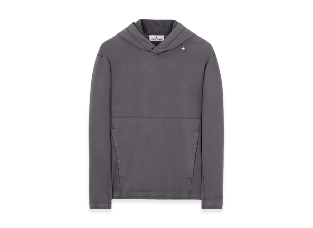 Stone Island 602G5 Stellina Super Stretch Cotton Fleece Hooded Sweatshirt - 23FW "Lead"
