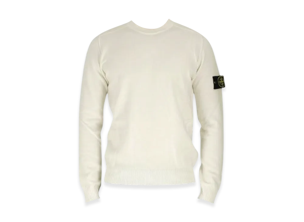 Stone Island 591A1 Stretch Wool Crewneck Knit - 20FW "Off White"