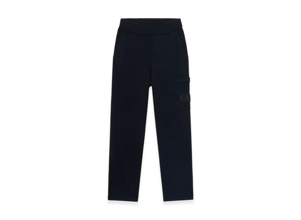 Stone Island 580FA Geelong RWS Wool Stone Island Ghost Loose-Fit Cargo Joggers with Pockets - 24FW "Navy Blue"