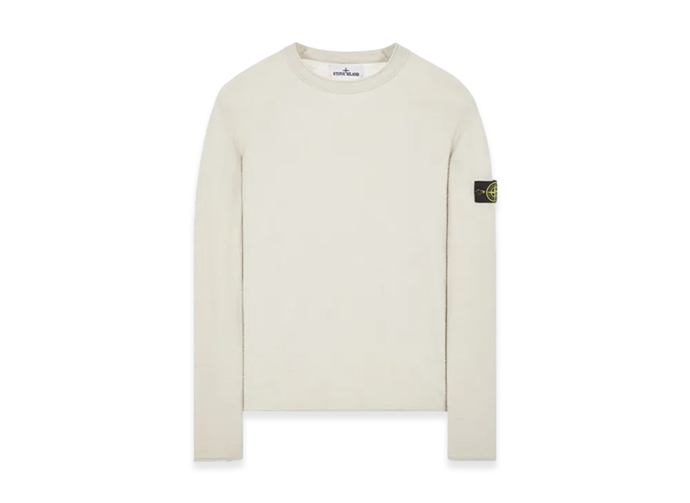 Stone Island 574B9 Reverse Stocking Stitch Slub Wool Nylon Crewneck Knit - 23FW "Stucco"
