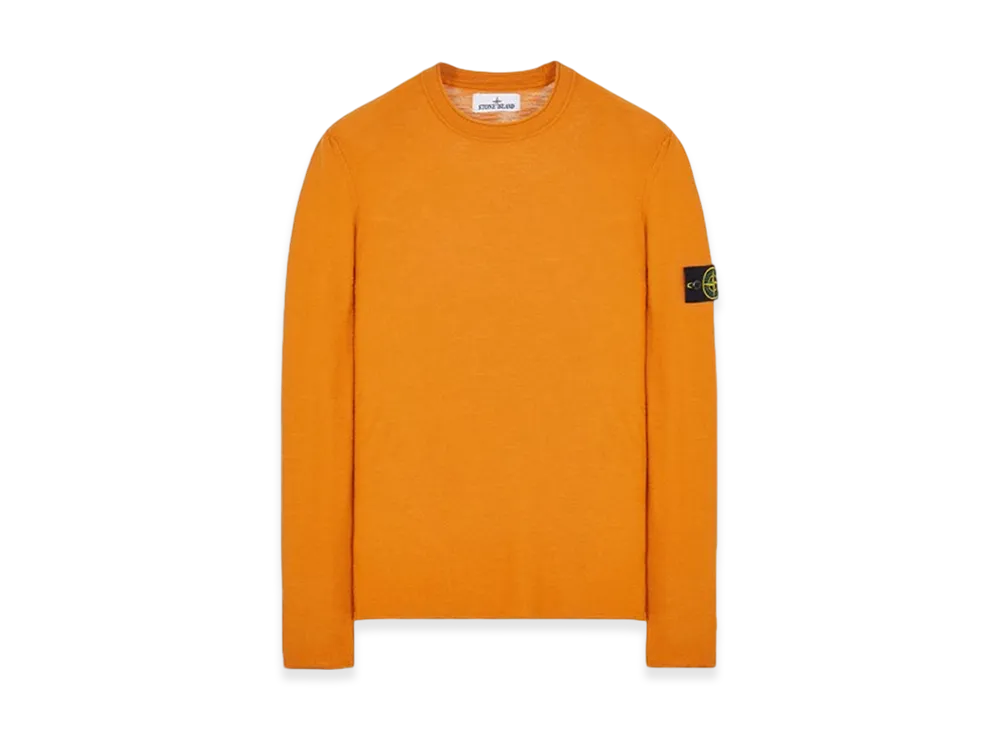 Stone Island 574B9 Reverse Stocking Stitch Slub Wool Nylon Crewneck Knit - 23FW "Rust"