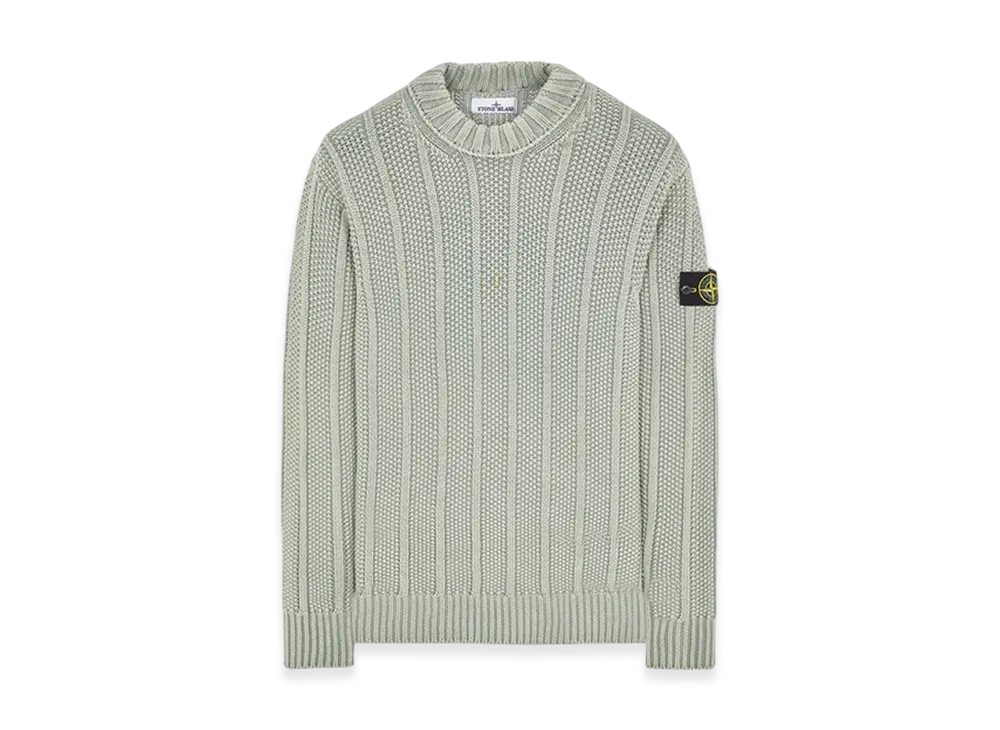 Stone Island 568T1 Dust Treatment Pure Wool Mock Turtleneck Knit - 23FW "Sage Green"