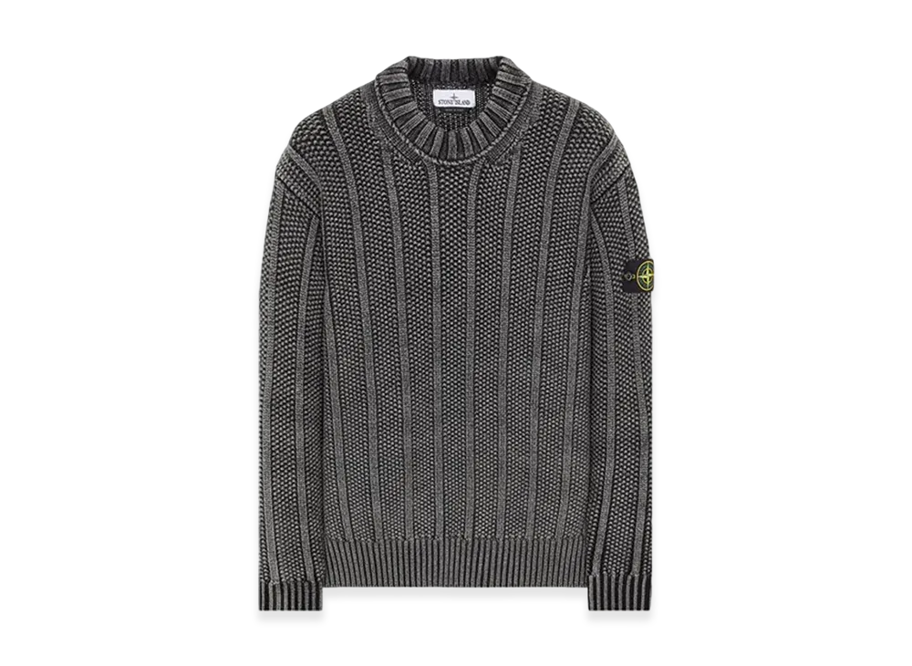 Stone Island 568T1 Dust Treatment Pure Wool Mock Turtleneck Knit - 23FW "Black"