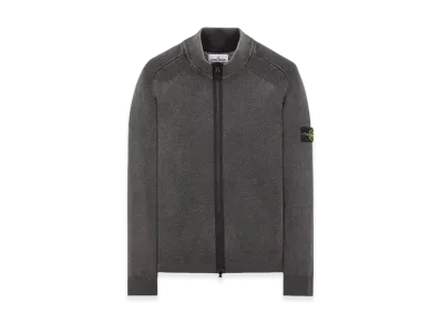 Stone Island 566T1 Dust Color Treatment Pure Wool Cardigan Knit - 23FW "Black"