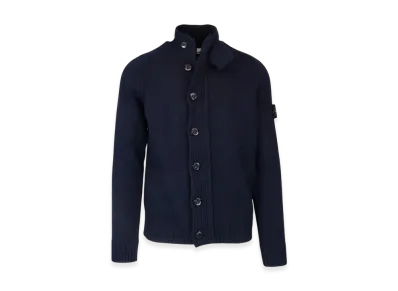 Stone Island 564A3 Lambswoool Cardigan - 20FW "Navy Blue"