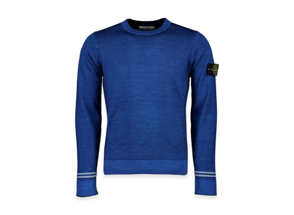 Stone Island 555A8 Fast Dye Airbrush Crewneck Knit - 20FW "Periwinkle"