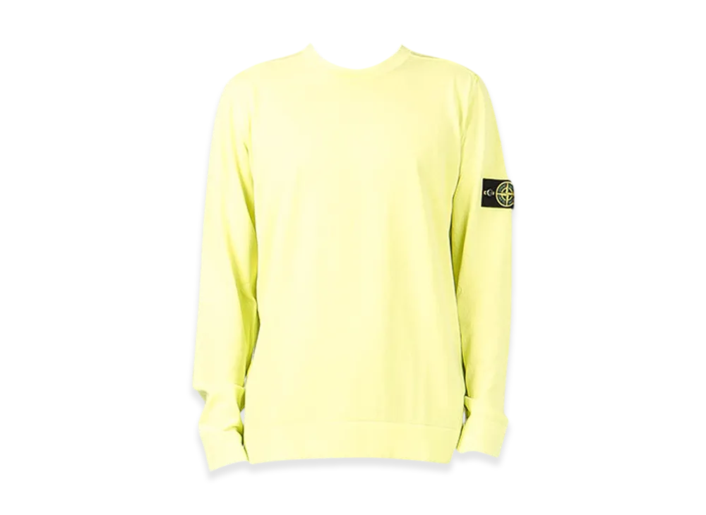 Stone Island 554D9 White Frost Treatment Crewneck Knit- 21SS "Pistachio"