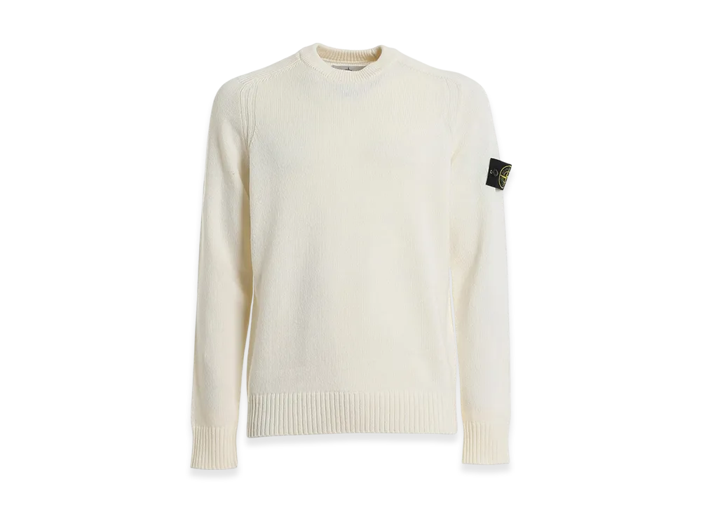 Stone Island 552A3 Lambswool Crew Knit - 20FW "Off White"