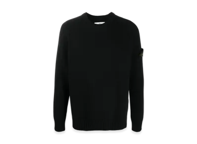 Stone Island 552A3 Lambswool Crew Knit - 20FW "Black"