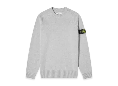 Stone Island 552A3 Lambswool Crew Knit - 20FW "Light Grey"