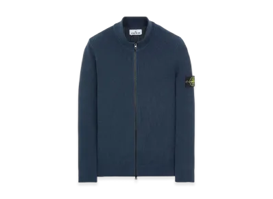 Stone Island 551D8 Full Zip Sweater - 22SS "Avio Blue"