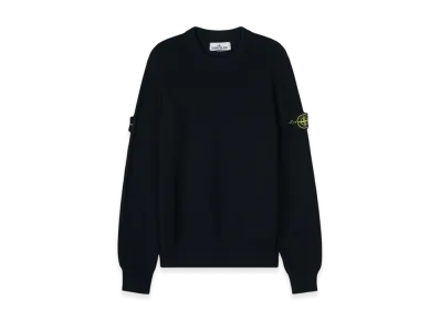 Stone Island 550D8 Ribbed Soft Cotton Crewneck Knit - 22SS "Navy Blue"