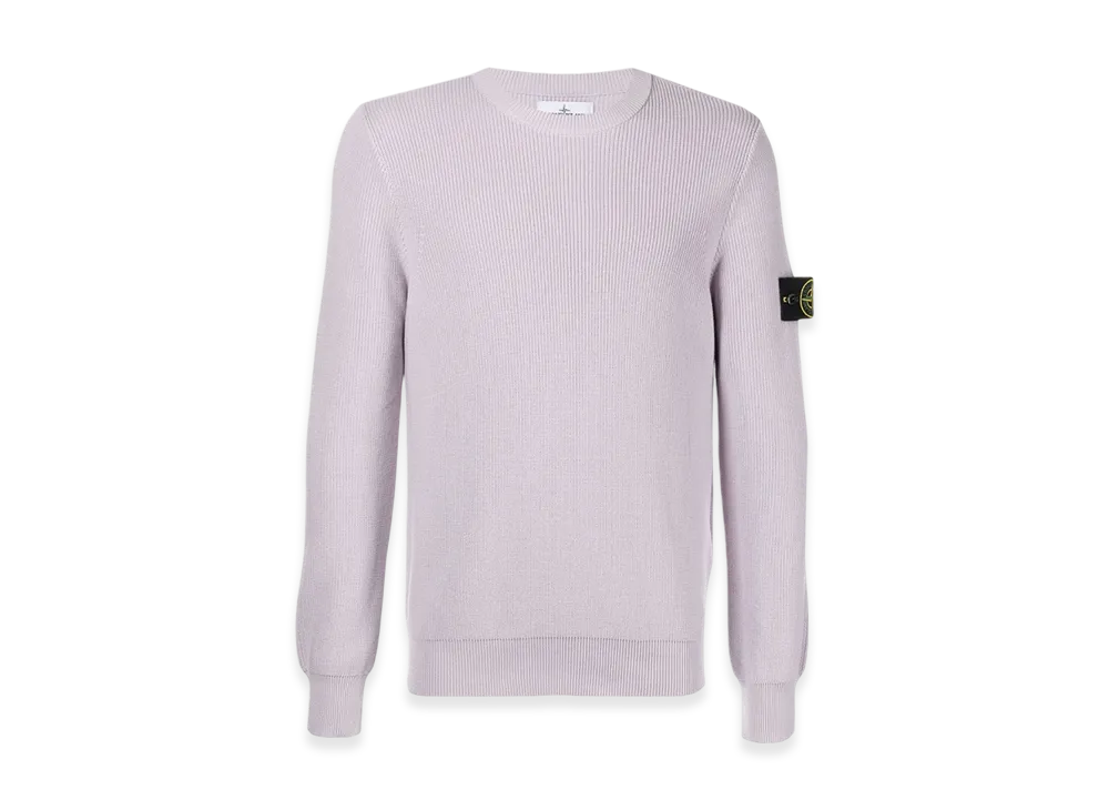Stone Island 550D8 Ribbed Soft Cotton Crewneck Knit - 22SS "Rose Pink"