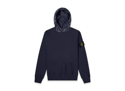 Stone Island 545B0 Garment Dyed Hooded Knit - 21SS "Navy Blue"