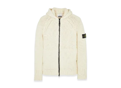 Stone Island 544D4 Handmade Feel Hooded Knit Cardigan - 23FW "Stucco"