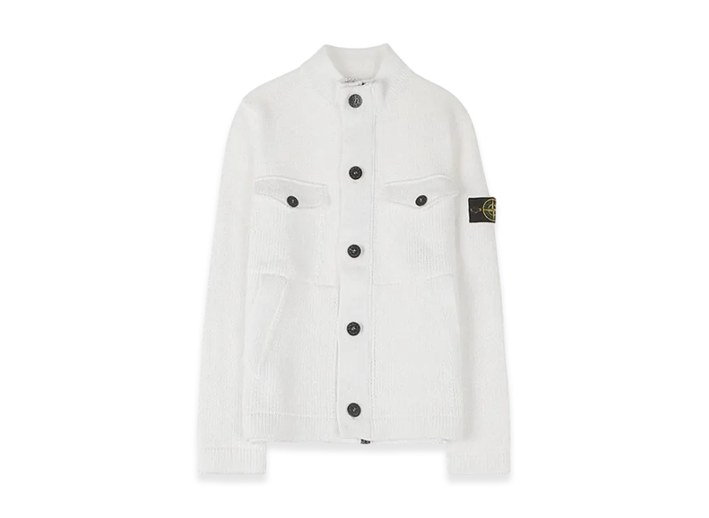Stone Island 544D4 Button Pocket Knit - 20SS "White"