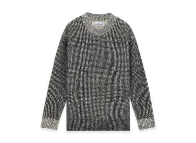 Stone Island 541XA Marina Double Weave Wool Nylon Oversized Fit Crewneck Sweater - 24FW "Ink Blue"