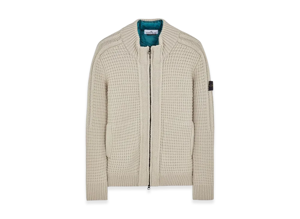 Stone Island 539D5 Garment Dyed Pure Wool President Knit - 23FW "Stucco"