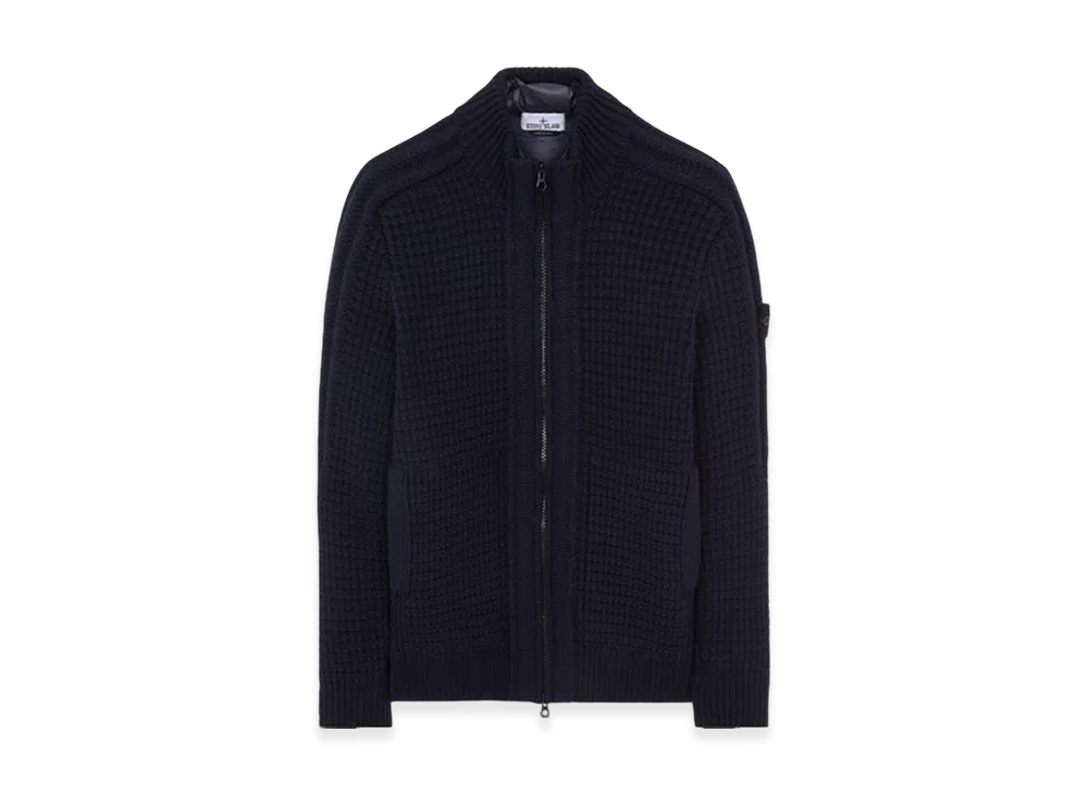 Stone Island 539D5 Garment Dyed Pure Wool President Knit - 23FW "Navy Blue"