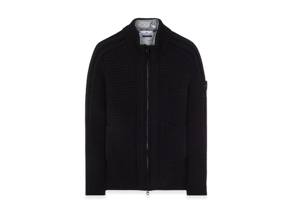 Stone Island 539D5 Garment Dyed Pure Wool President Knit - 23FW "Black"
