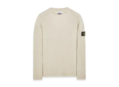 Stone Island 538C2 Full Rib Wool Knitted Sweater - 23FW "Stucco"
