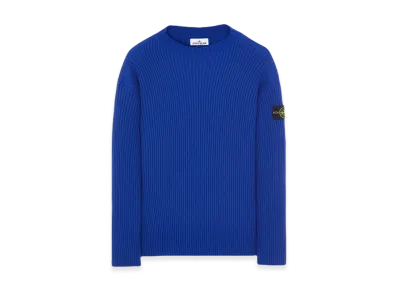 Stone Island 538C2 Full Rib Wool Knitted Sweater - 23FW "Ultramarine Blue"