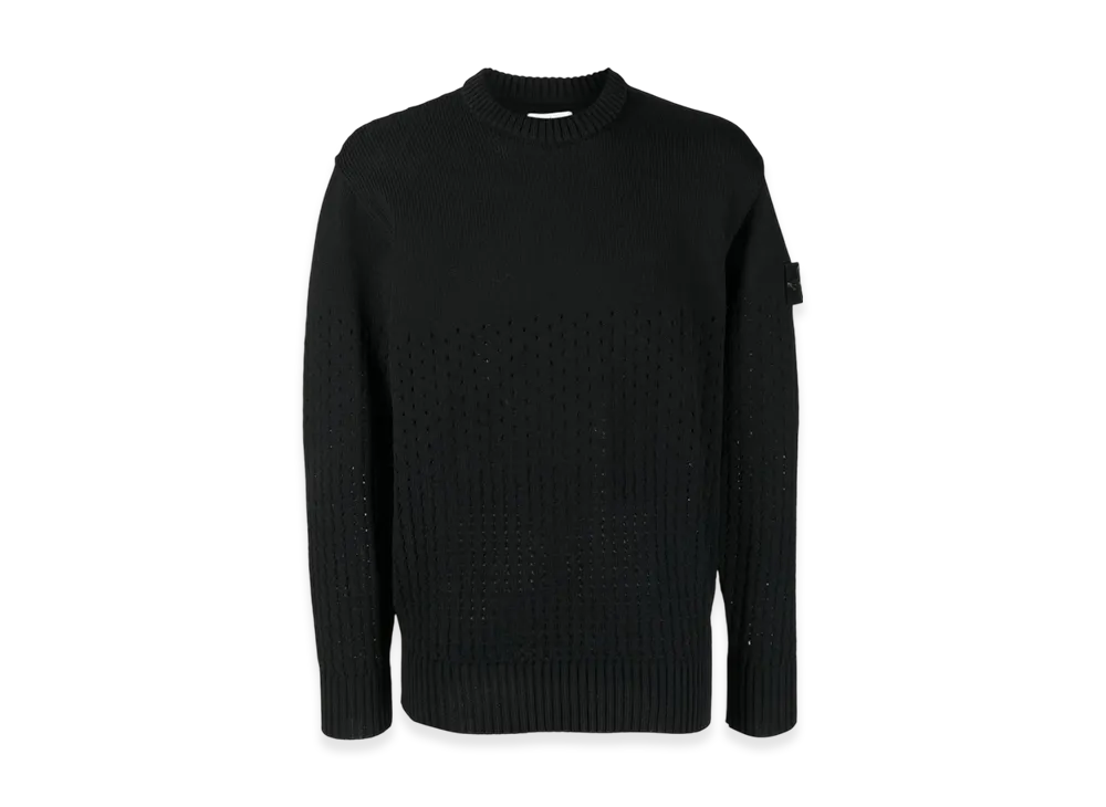 Stone Island 535B5 Perforated Sweater - 23SS "Black"