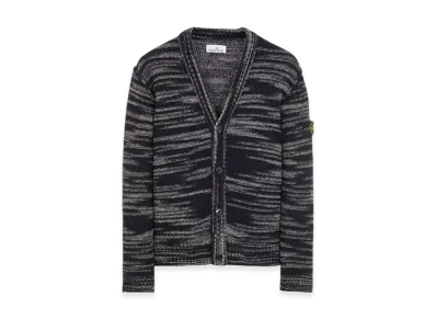 Stone Island 534D3 Two-Tone Wool Cardigan Knit - 23FW "Black"