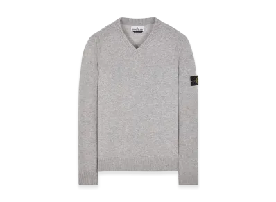 Stone Island 533A3 Lambswool V-Neck Knit - 23FW "Dust Melange"