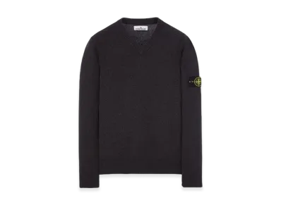 Stone Island 533A3 Lambswool V-Neck Knit - 23FW "Grey Melange"