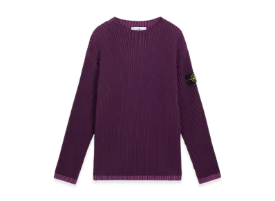 Stone Island 532C1 Vanise Full Rib RWS Wool Loose Fit Mock Neck Sweater - 24FW "Burgundy"
