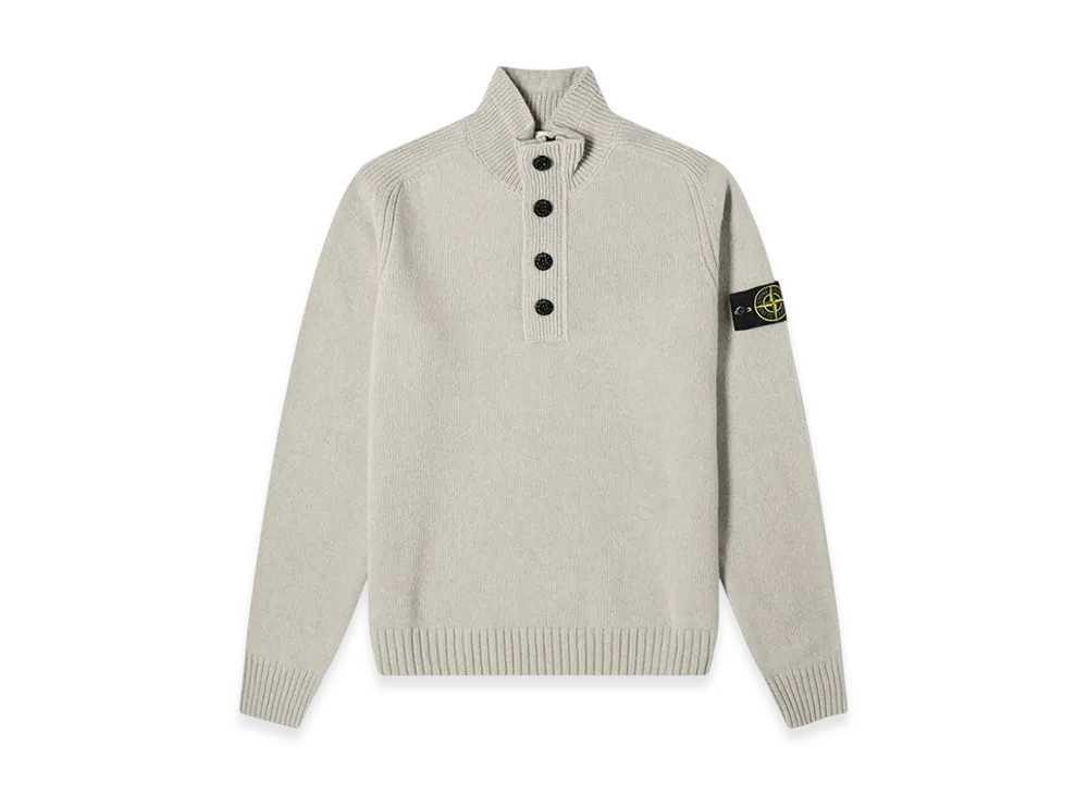 Stone Island 532A3 Half Zip Lambswool Sweater - 20FW "Dove Grey"