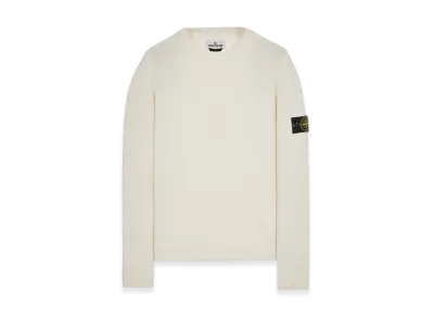 Stone Island 531B6 Geelong Wool Crewneck Knit - 23FW "Natural White"
