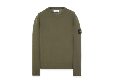 Stone Island 531B6 Geelong Wool Crewneck Knit - 23FW "Olive Green"