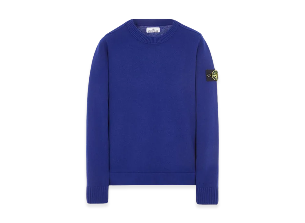 Stone Island 531B6 Geelong Wool Crewneck Knit - 23FW "Ultramarine Blue"