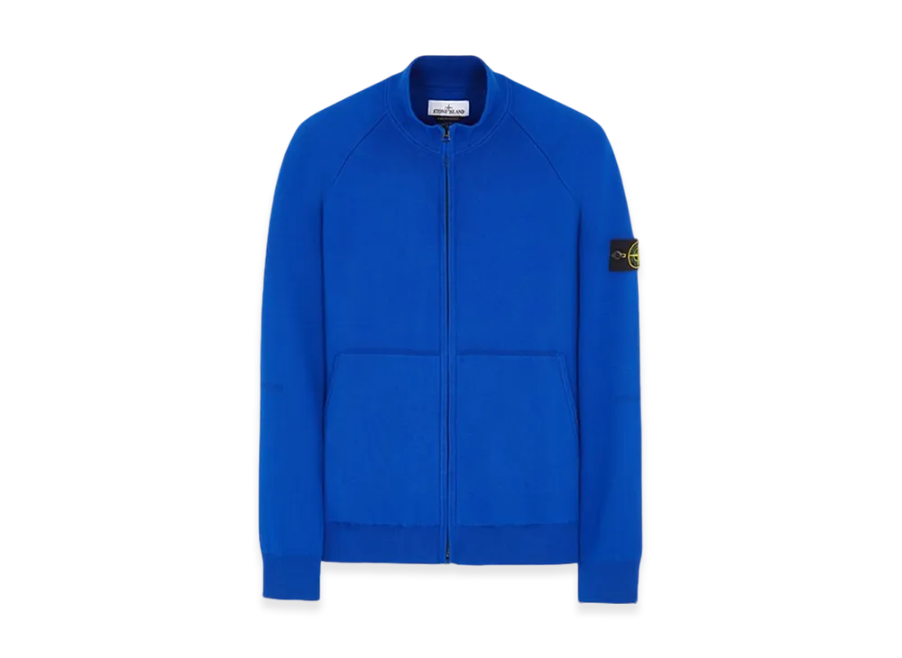 Stone Island 528A6 Soft Cotton Cardigan Knit - 23FW "Ultramarine Blue"