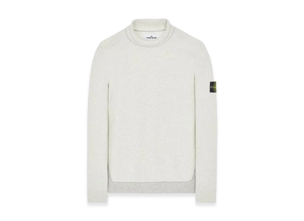 Stone Island 527C7 Lambswool Mockneck Knit - 22FW "Light Grey"