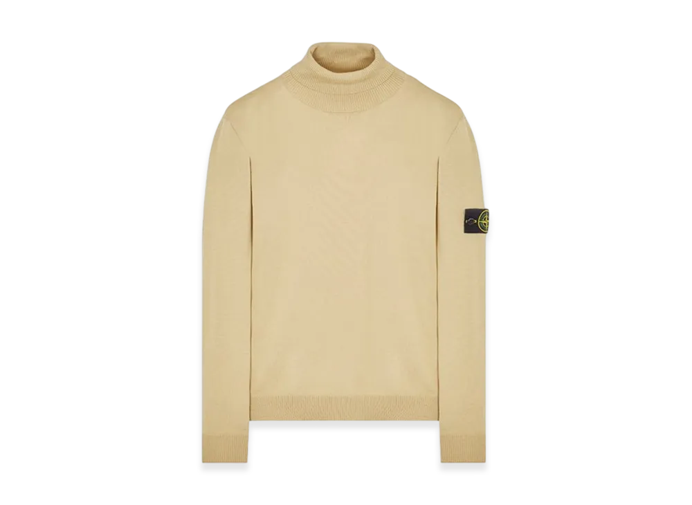 Stone Island 525C4 Stocking Stitch Pure Light Wool Turtleneck Knit - 23FW "Ecru"