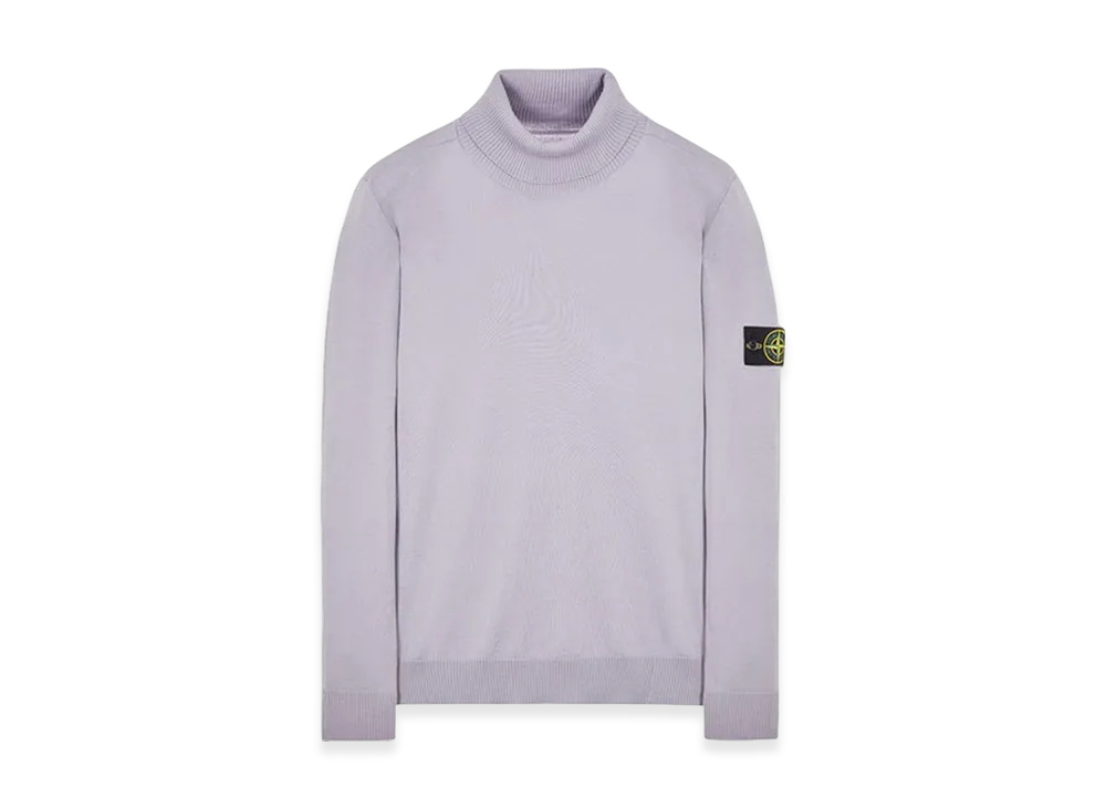Stone Island 525C4 Stocking Stitch Pure Light Wool Turtleneck Knit - 23FW "Lavender"