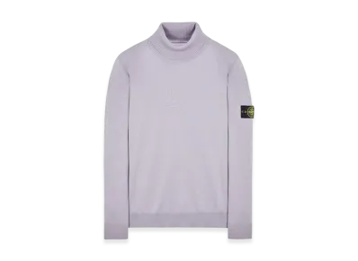 Stone Island 525C4 Stocking Stitch Pure Light Wool Turtleneck Knit - 23FW "Lavender"